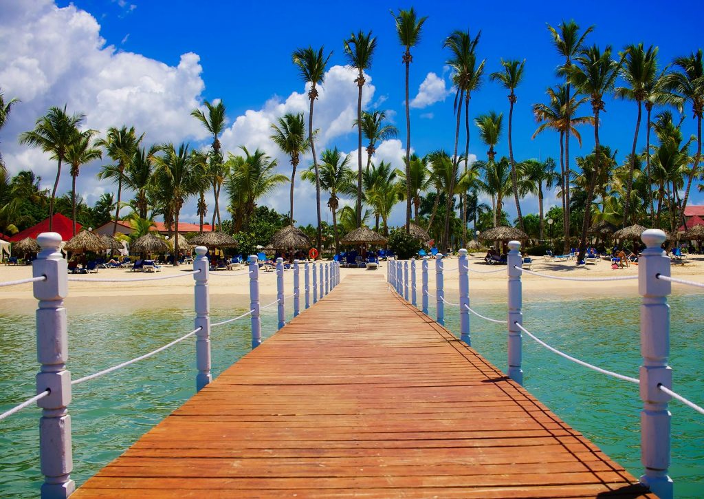Beautiful Landscape of a Dock in Punta Cana